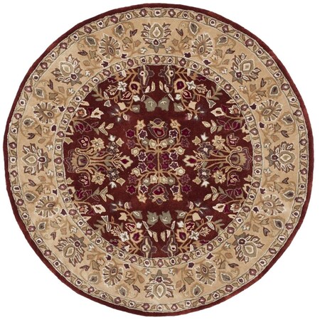 Safavieh Total Performance Hand Hooked Round RugRust & Green 6 x 6 ft. TLP721B-6R